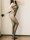 Shadow Sheer Line Bodystocking – Transparenter Netz-Catsuit mit grafischen Linien, Spaghettiträgern & ouvert Schritt, One Size XS–M
