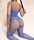 Cobalt Petal Straps Bodystocking – Cobalt blue mesh catsuit with floral lace, multi straps & open crotch, One Size XS–XL