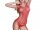 Scarlet Garter Net Bodystocking – Red Fishnet Catsuit with Suspender Look & Open Crotch, One Size XS–L up to 70 kg