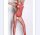 Scarlet Garter Net Bodystocking – Red Fishnet Catsuit with Suspender Look & Open Crotch, One Size XS–L up to 70 kg