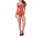 Scarlet Garter Net Bodystocking – Red Fishnet Catsuit with Suspender Look & Open Crotch, One Size XS–L up to 70 kg