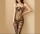 Black Rose Bodystocking – Seductive fishnet catsuit with floral design, open crotch, XS-M (34-38)