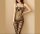 Rose Veil Sheer Bodystocking – Zarter Netz Catsuit mit Rosenmuster, Spaghetti Trägern & ouvert Schritt, One Size XS–M bis 60 kg