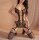 Eclipse Halo Ring Bodystocking – Black cut out mesh catsuit with halterneck, ring details & garter effect, closed crotch, One Size XS–L