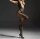 Nightfall Crisscross Halter Bodystocking – Deep black fishnet catsuit with lace up neckline, floral lace & open crotch, One Size up to 70 kg