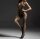 Nightfall Crisscross Halter Bodystocking – Deep black fishnet catsuit with lace up neckline, floral lace & open crotch, One Size up to 70 kg