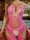 Velvet Blaze Bodystocking – Pinker Netzbody mit Cut-Outs & ouvert Schritt, One Size XS–L, bis 70?kg
