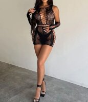 Seductive Lace Mini Dress – Elastisch, sinnlich und figurbetont