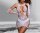 Ivory Enchant Lace Dress – White Lace Mesh Mini Dress with Butterfly Detail
