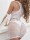White Lace Illusion Dress – Verführerischer Netz-Look, XS-L, Dehnbar und Elegant